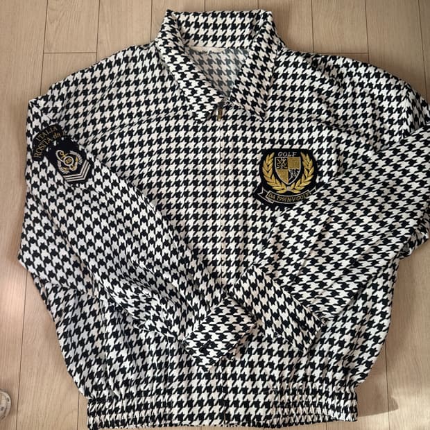 JPN Vintage Nouvelle vague 하운드투스체크 골프자켓