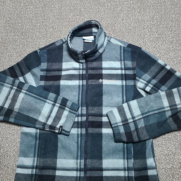 콜롬비아 체크 후리스 XL