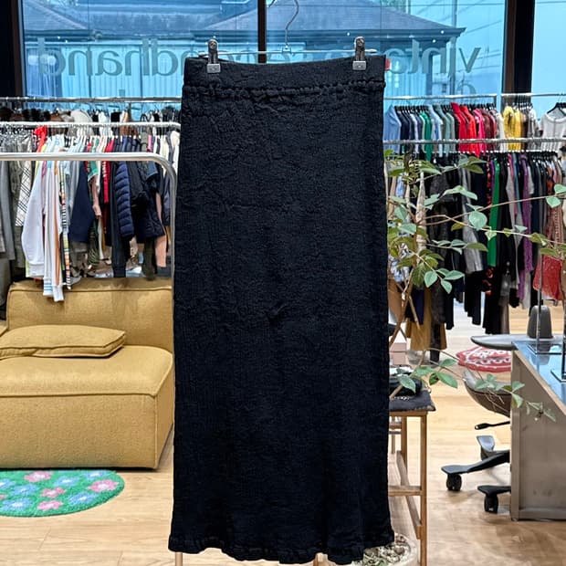 이세이미야케 하트 블랙 링컬 롱스커트 