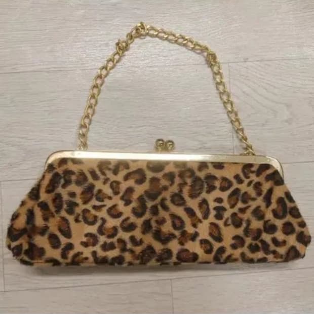 빈티지 호피 레오파드 클러치백 가방 달천대장y2k오네라떼갸루핀터깔헤이세이