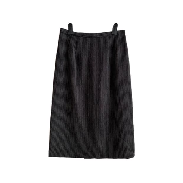 [빈티지] 긱시크 H라인 스트라이프 스커트