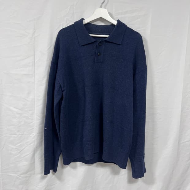 [한섬] 시스템옴므 울100 니트 카라티