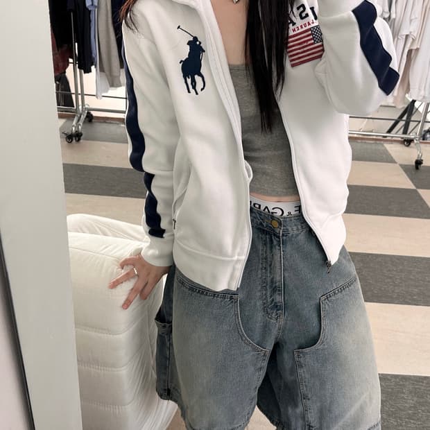 폴로 랄프로렌 빅포니 USA 성조기 배색 집업 