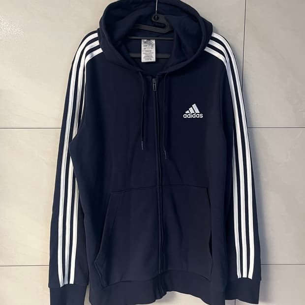 아디다스 네이비 후드집업 (2XL size)