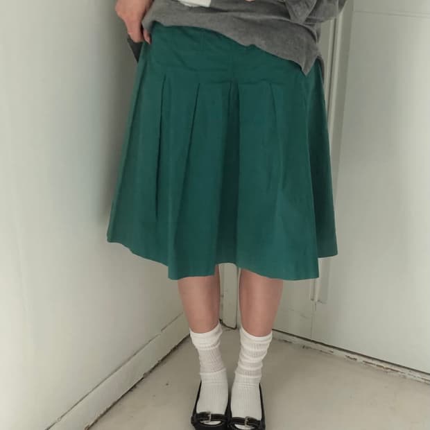 일본 빈티지 미디 스커트