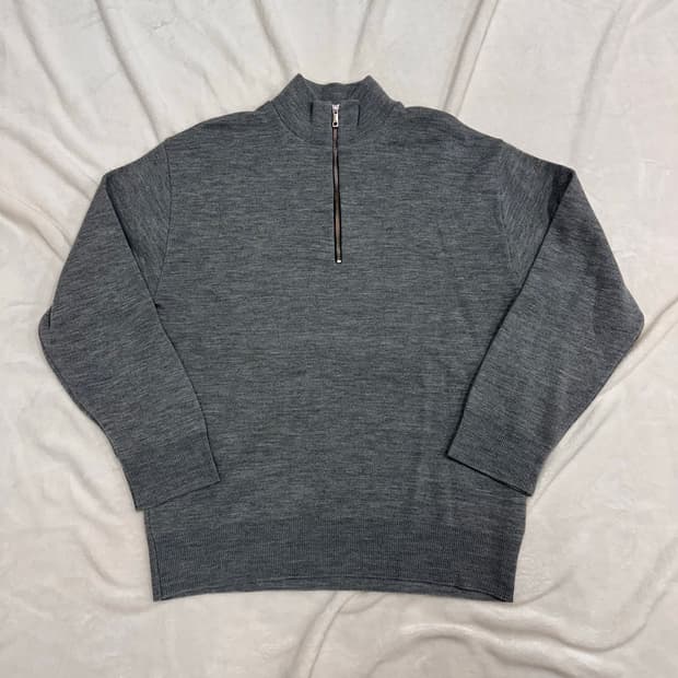 (1)유나이티드 도쿄 하프집업 니트 그레이