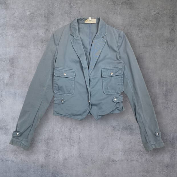 아떼 바네사브루노 스카이블루 코튼 숏 자켓 36