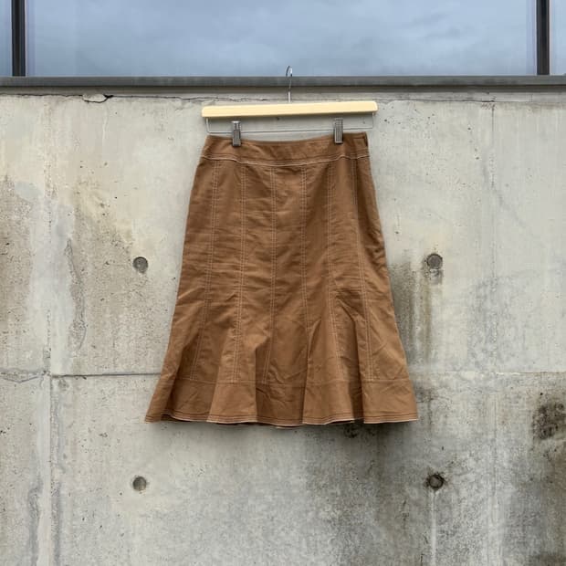 Brown Stitch Skirt