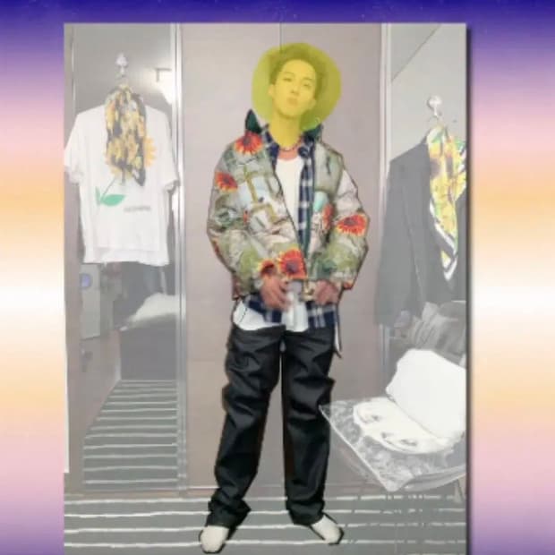 유쓰배쓰 해바라기 리버시블 패딩