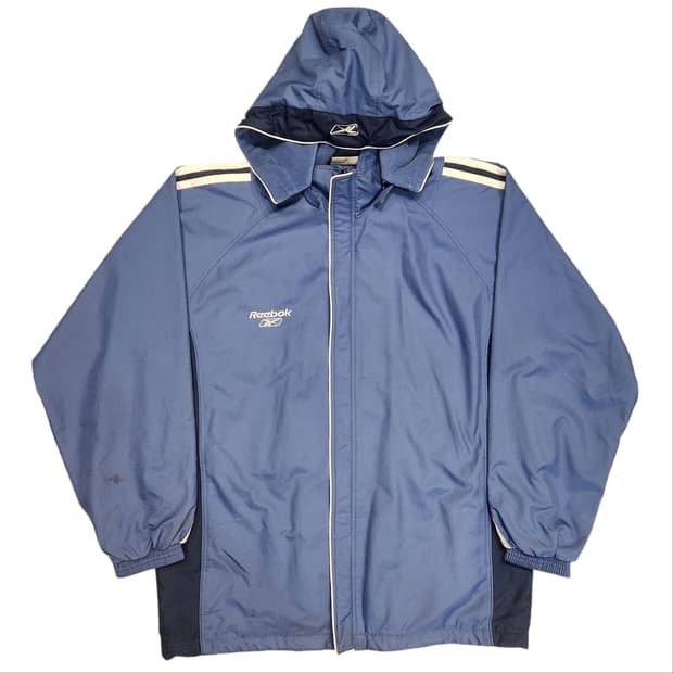 리복 블루 올드스쿨 후드 바람막이