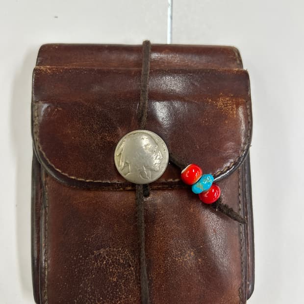 goros 고로스 새들레더 다크브라운 콘초 반지갑