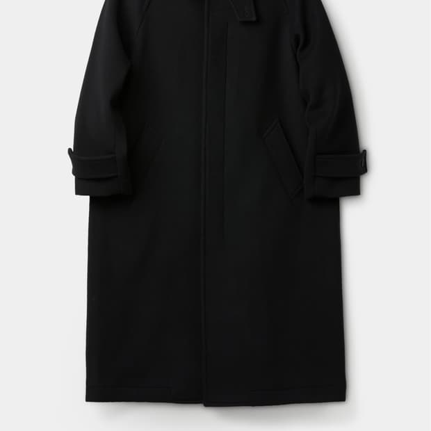 쿠어 벨란디 캐시미어 블렌드 발마칸 코트 블랙