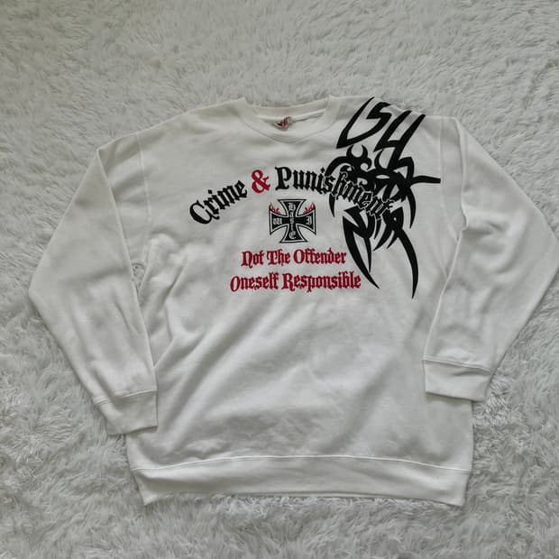 빈티지 로드 스트리트 프린팅 맨투맨 959 y2k 스트릿 갸루 펑키 일본