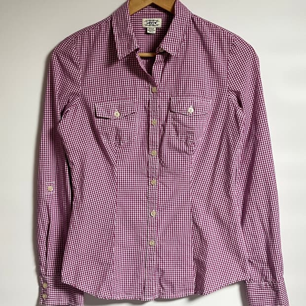 리바이스 공주핏 잔체크 셔츠 남방 XS