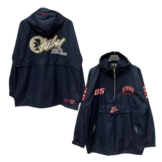 00s FUBU 후부 하프집업 후드 바람막이 XL
