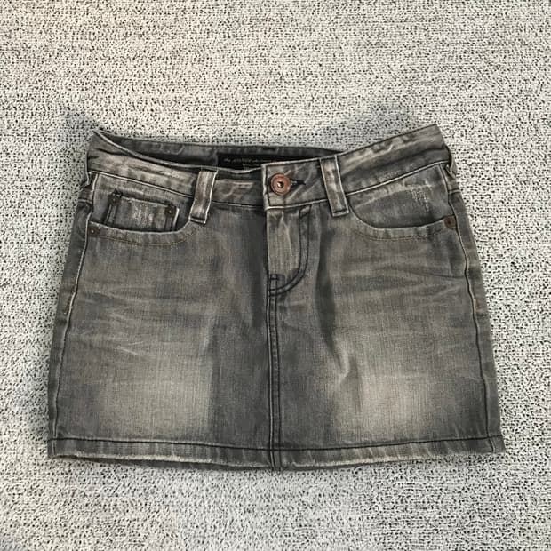 흑청 미니 스커트