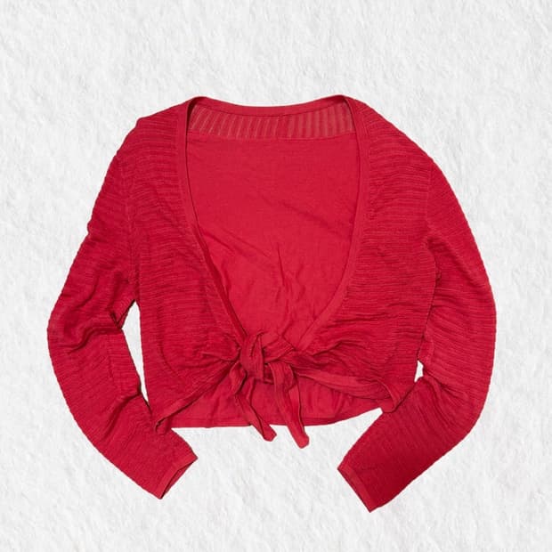 빈티지 레드 가디건