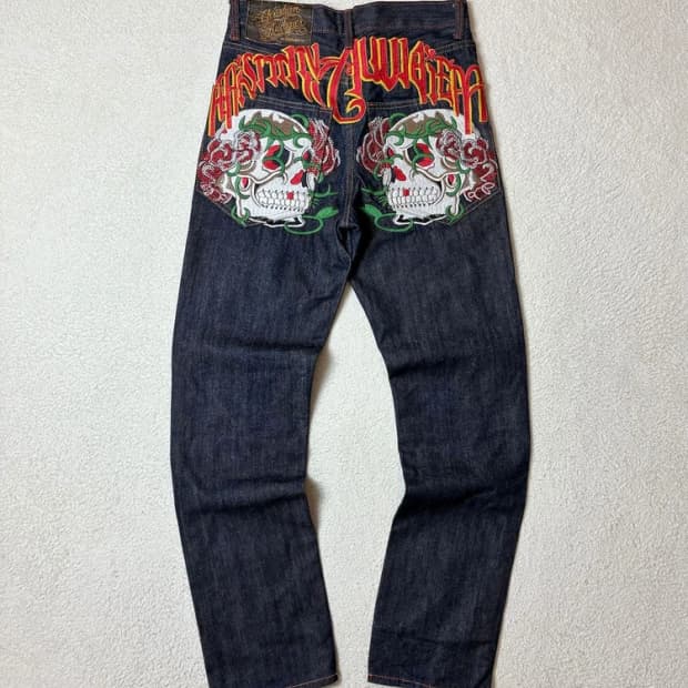 에드하디 크리스찬 오디지에 00's 자수 데님 팬츠 PN6696