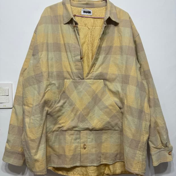 마리아노 magliano 22 체크 오버핏 아노락셔츠 M