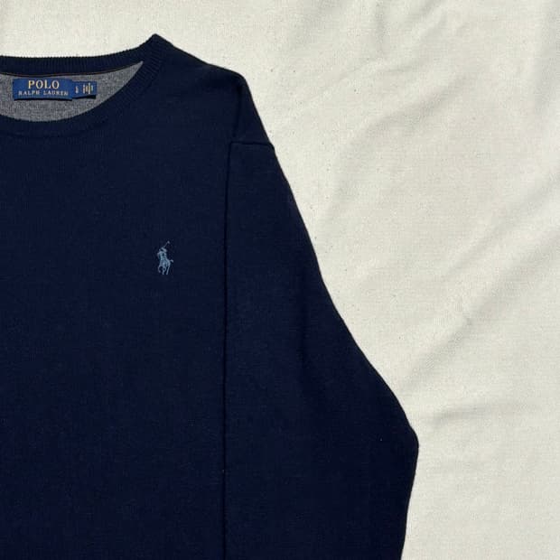 L 폴로랄프로렌 블루 포니 울 네이비 니트