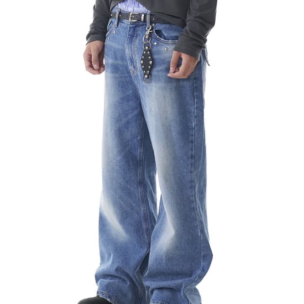 아캄 Multi Studded Denim Pants 3size