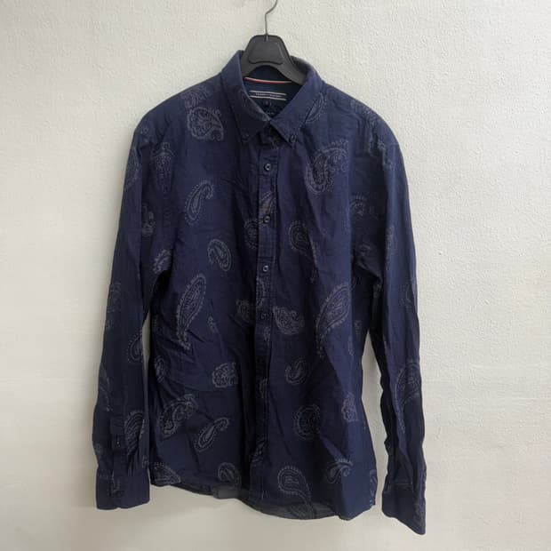 타미힐피거 네이비 페이즐리 new york fit 셔츠s
