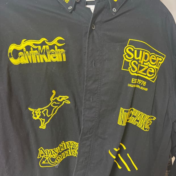 캘빈클라인 진 78 라프 시몬스 자수 셔츠