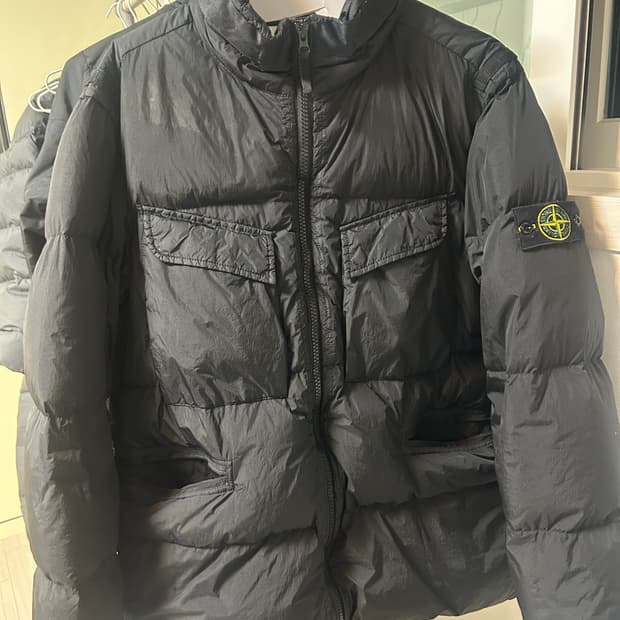 스톤아일랜드 크링클랩스 패딩 XL 블랙