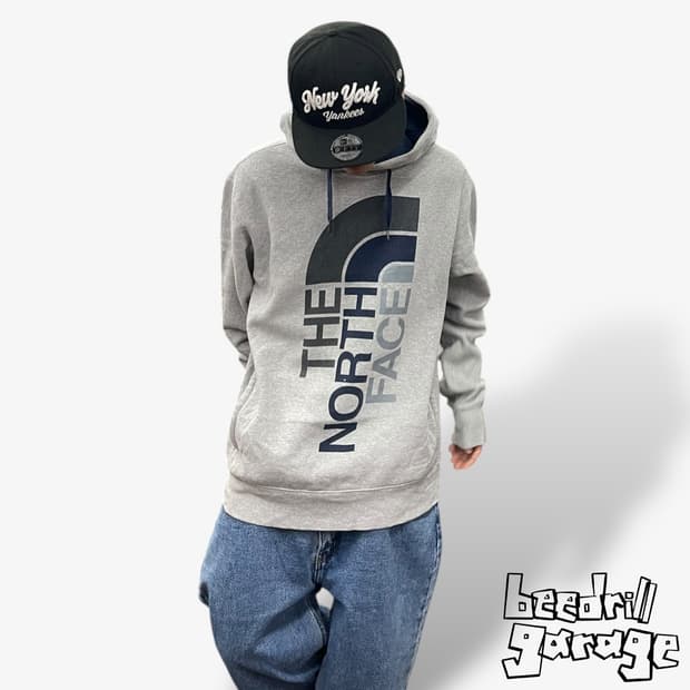 노스페이스 그레이 후드티
