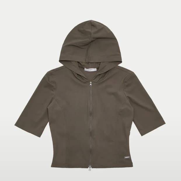 아모멘토 슬림핏 후디드 집업