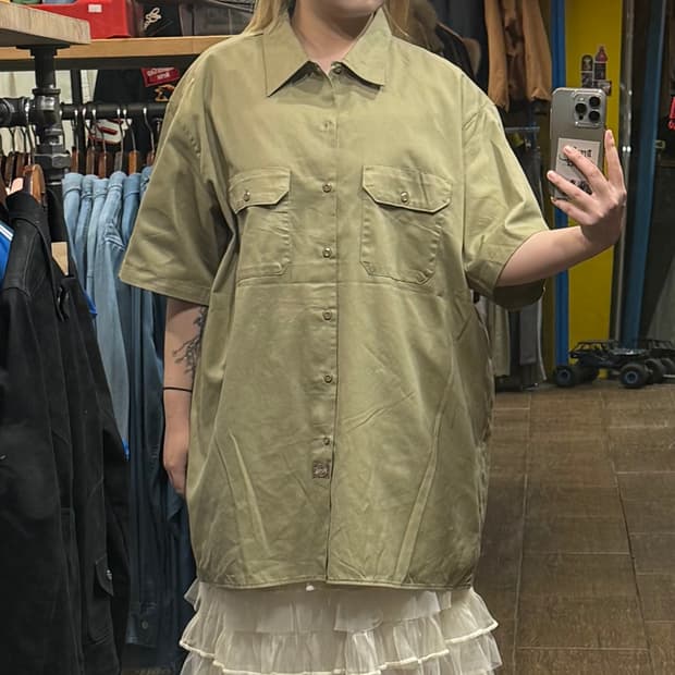 [HI] 디키즈 반팔셔츠 카키