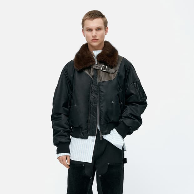 구매) 앤더슨벨 퍼 칼라 레더 패치 봄버 L사이즈