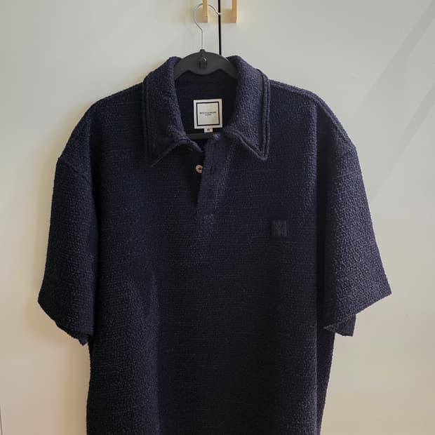 우영미 25FW 트위드 폴로 티셔츠 네이비 [48]