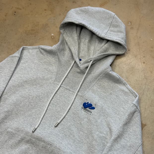 XL 아더에러X자라 자수 그레이 후드티