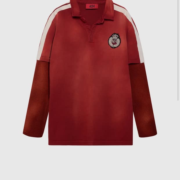 424 CREST POLO DOUBLE SLEEVE THERMAL JER
