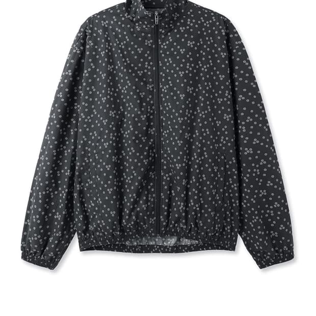오와이 바람막이 FLORAL TRACK JACKET - BLACK