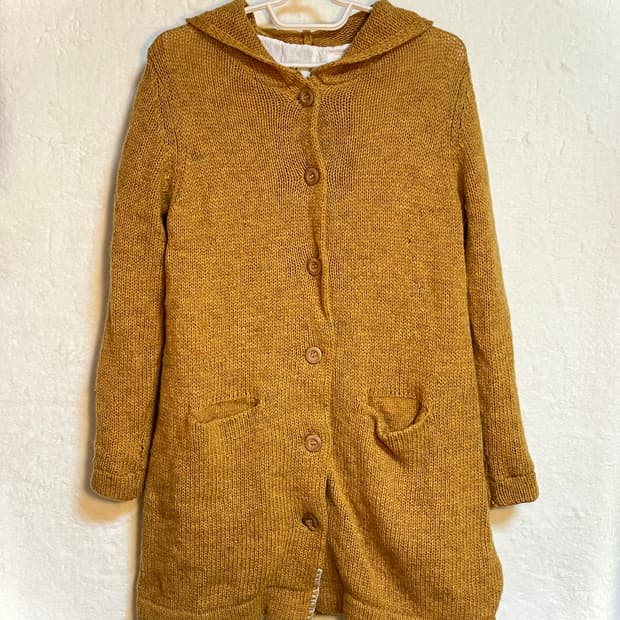 빈티지 모리걸 후드 니트 가디건 