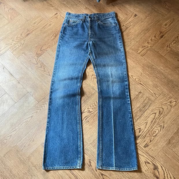 [30]80's 리바이스 USA 20517-0217 오렌지탭 플레어진