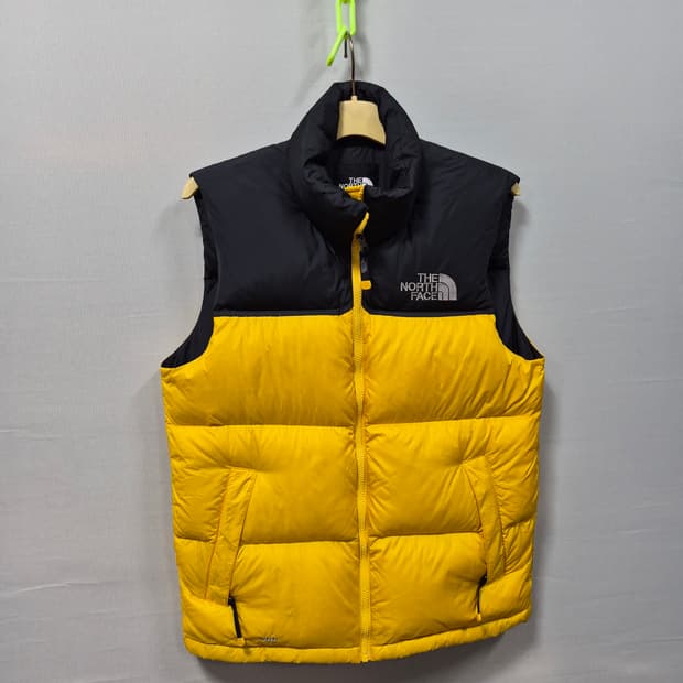 노스페이스 패딩 700 눕시 베스트 옐로우/블랙 90