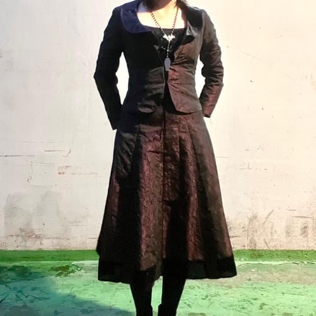 레이어룸 Vogue사 고스 고딕 자켓 치마 셋업