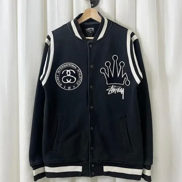 빈티지 스투시 크라운 바시티 자켓 M사이즈