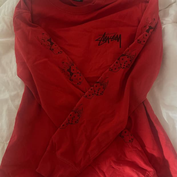 스투시 다이스 프린팅 롱슬리브