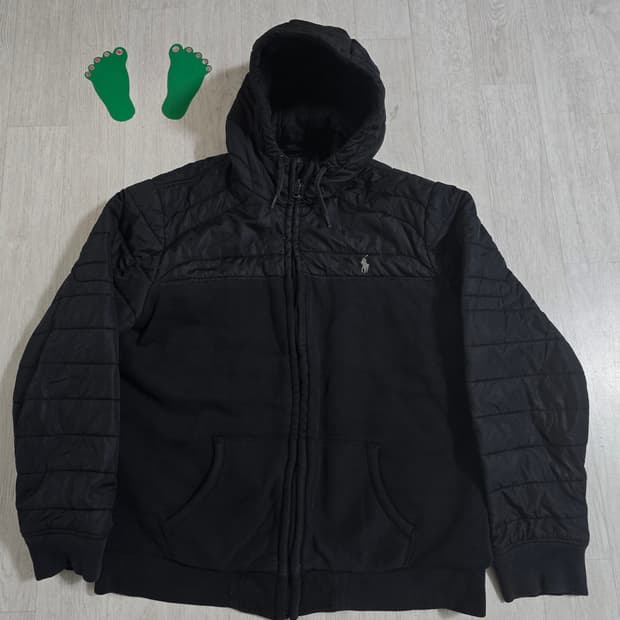 (정품) 폴로 경량패딩 XL사이즈 (명품 남자 후리스 후드집업)