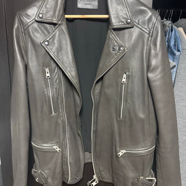 올세인츠 / 가죽자켓/ 다리오 바이커 /m