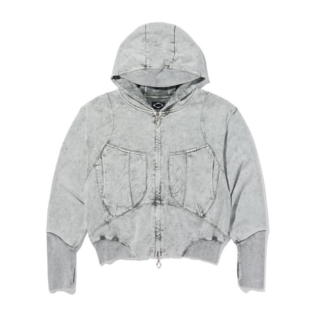 미스치프 빅 포켓 후디 후드집업 블리치드 카키