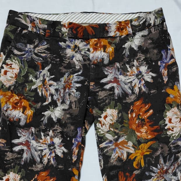 [일본38/무료배송] Sov. 일본 프리미엄 플로럴 패턴 슬림 팬츠