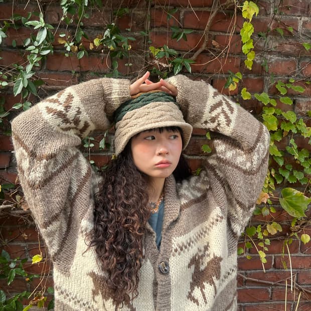 일본무드 니트 모자