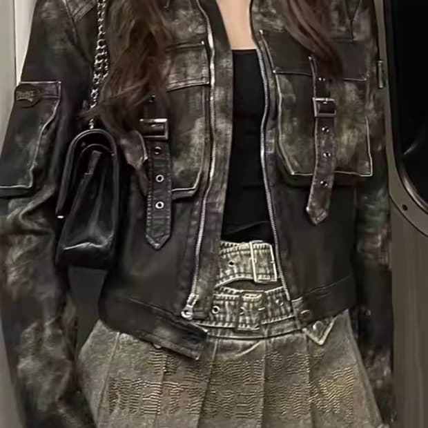 빈티지 가죽 자켓