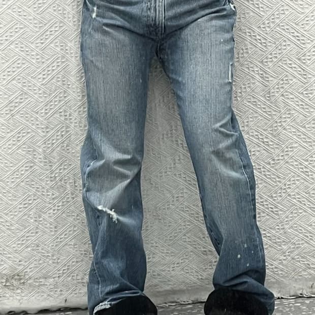 폴로 랄프로렌 빈티지 데미지 데님팬츠 33인치 C06751