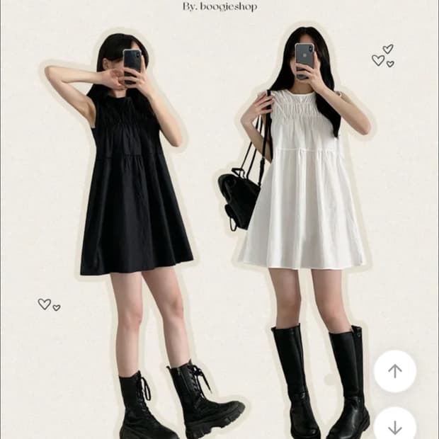 셔링원피스 화이트